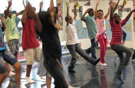 At A+ schools, teachers create an arts-rich learning environment, such as the dance class shown.