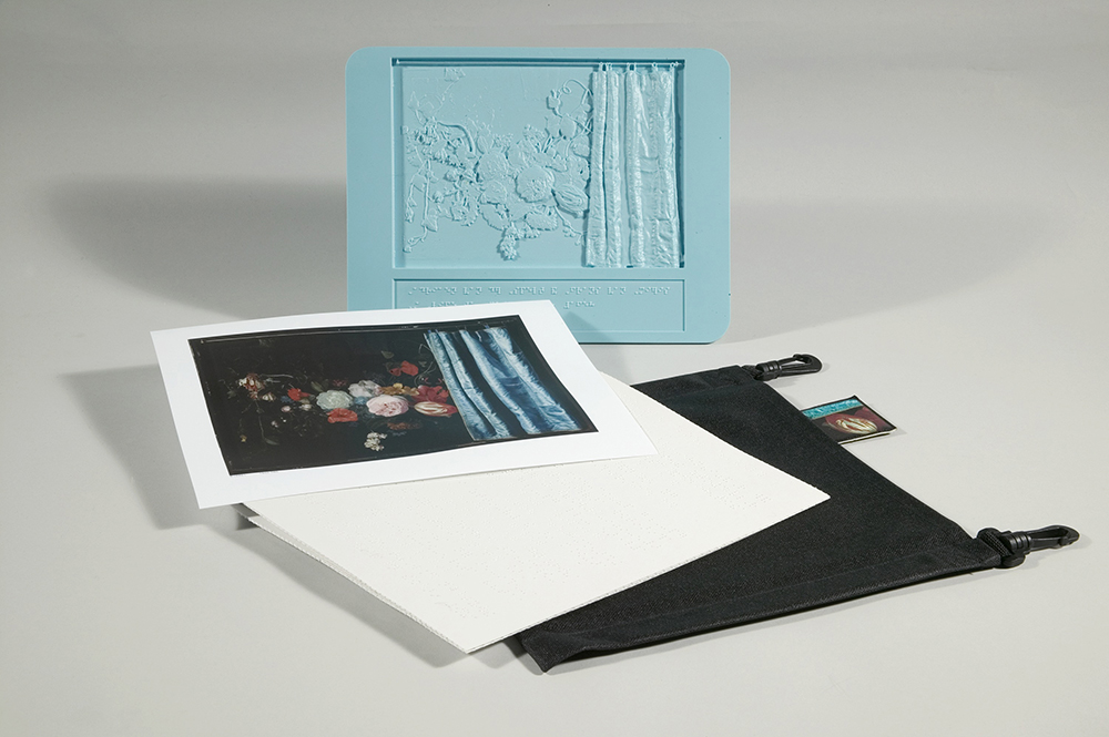 A tile kit that allows visually impaired people to see paintings.