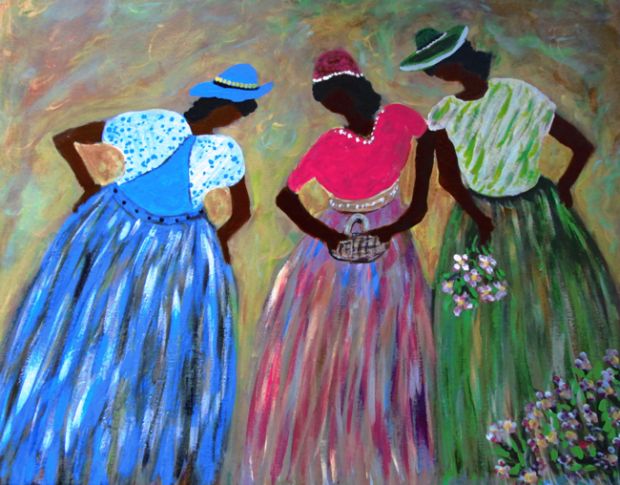Painting of three African-American women