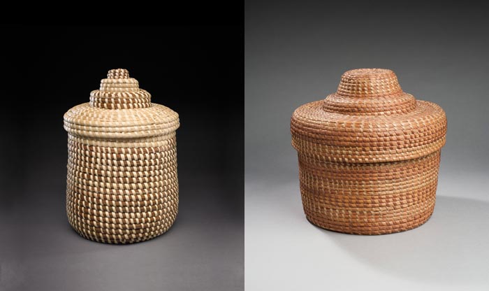 Two baskets side by side