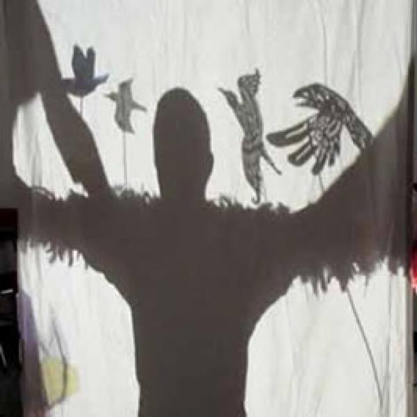 MindPOP partner Drama for Schools/UT Austin uses shadow puppetry to teach drama-based strategies to Austin public school teachers. Photo courtesy of Drama for Schools