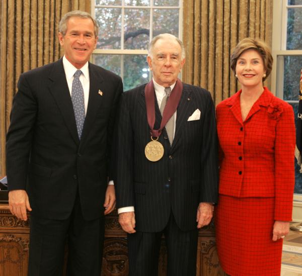 President George W. and Laura Bush with Carlisle Floyd