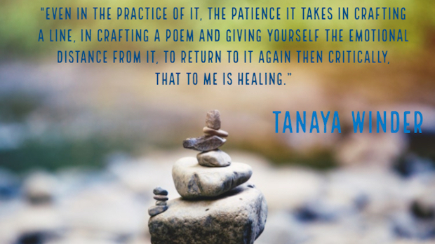 a zen grouping of stones with quote by Tanaya Winder