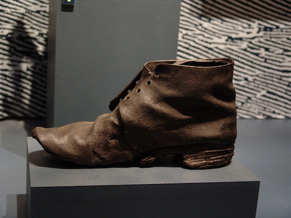 a preserved Civil War-era shoe of the type worn by sailors