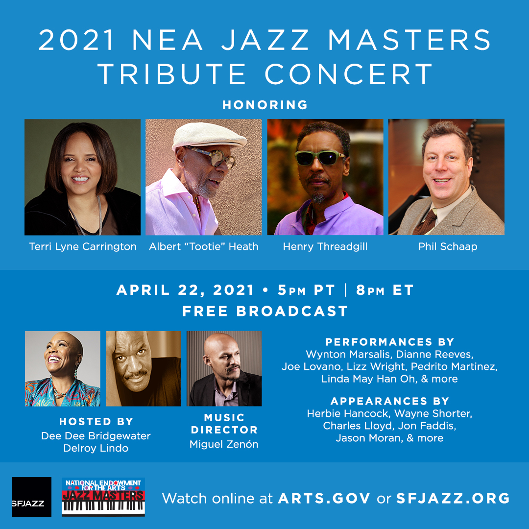2021 NEA Jazz Masters Tribute Concert to Take Place Virtually April 22