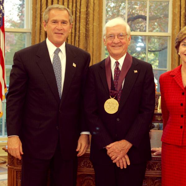 President George W. and Laura Bush with John Ruthven