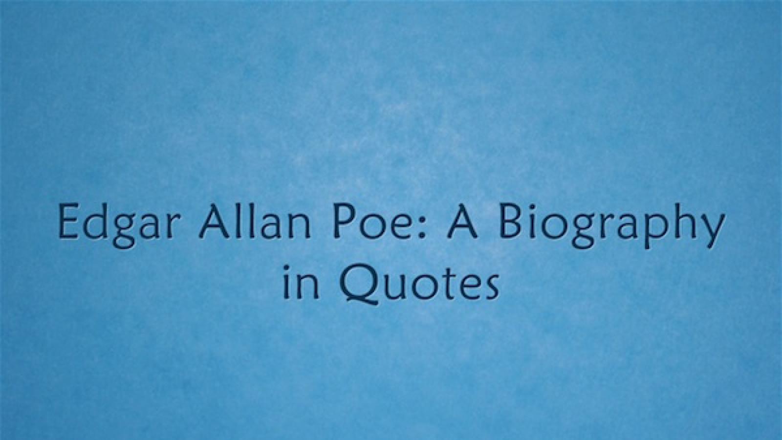 Edgar Allan Poe: Cuộc đời qua Trích dẫn | Quỹ Quốc gia cho ...: Chuyên mục Trích dẫn của Quỹ Quốc gia cho nghệ thuật biểu diễn mang đến cho bạn những câu nói đầy trí tuệ và tinh thần, như bài viết về cuộc đời Edgar Allan Poe. Dừng lại và ngâm mình trong những suy tư của những con người tài hoa để tìm ra điểm sáng cho chính mình.