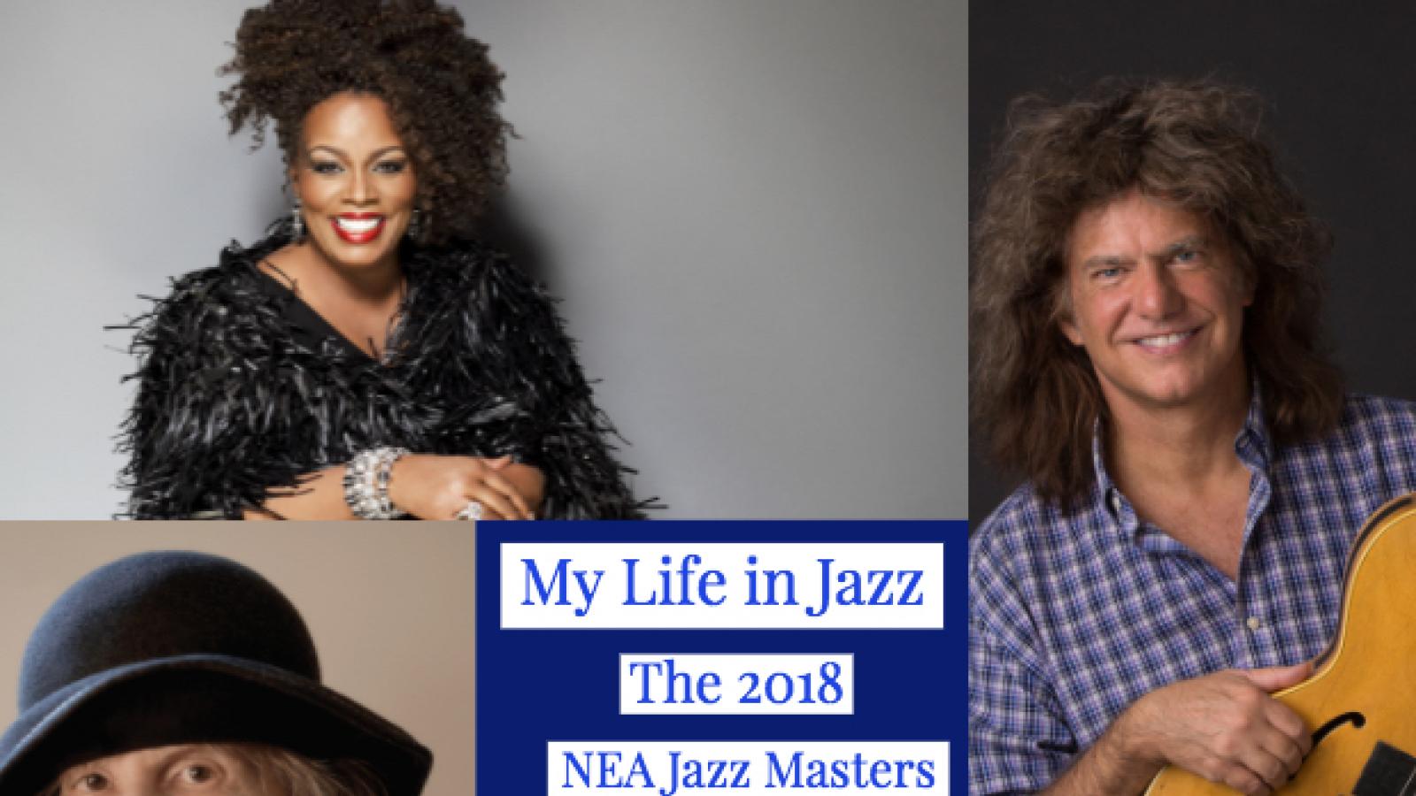 photos of 2018 NEA Jazz Masters with text from title