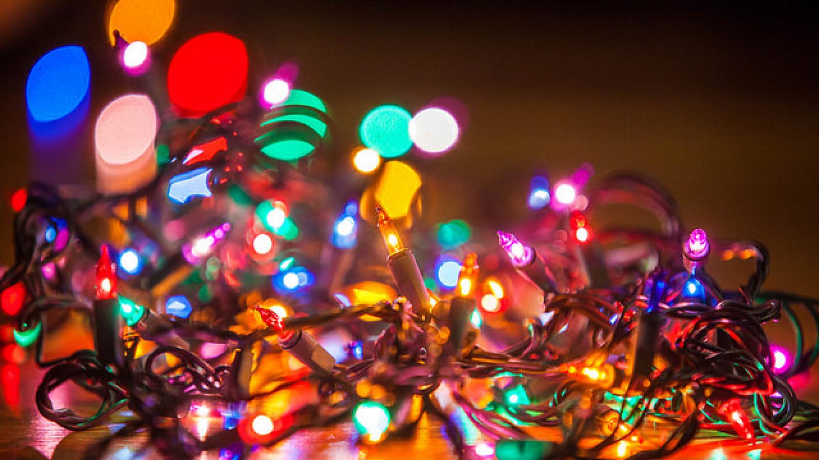 A string of holiday lights