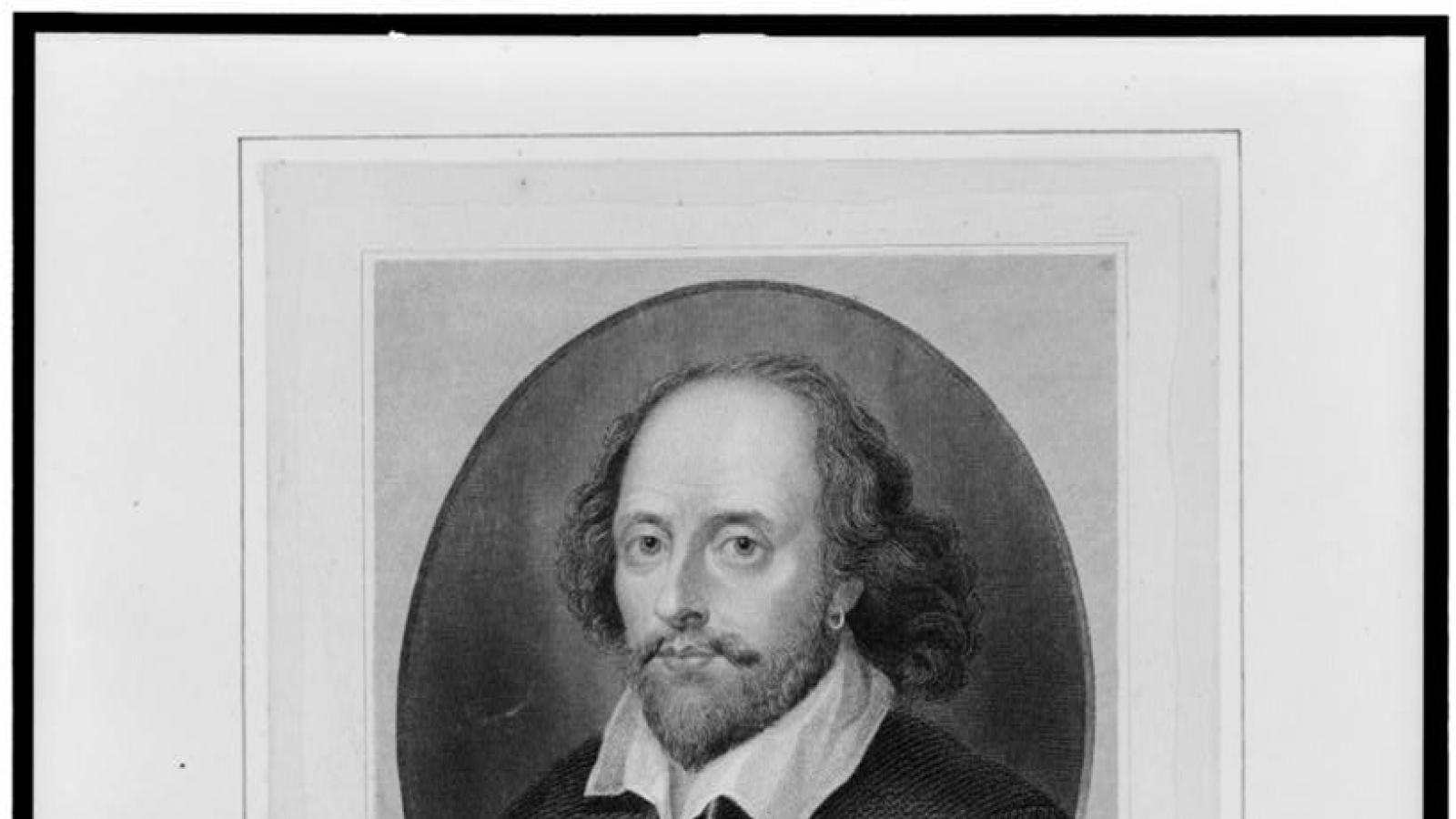 William Shakespeare / engraved by B. Holl from the print by Houbraken. Image used courtesy of the Library of Congress