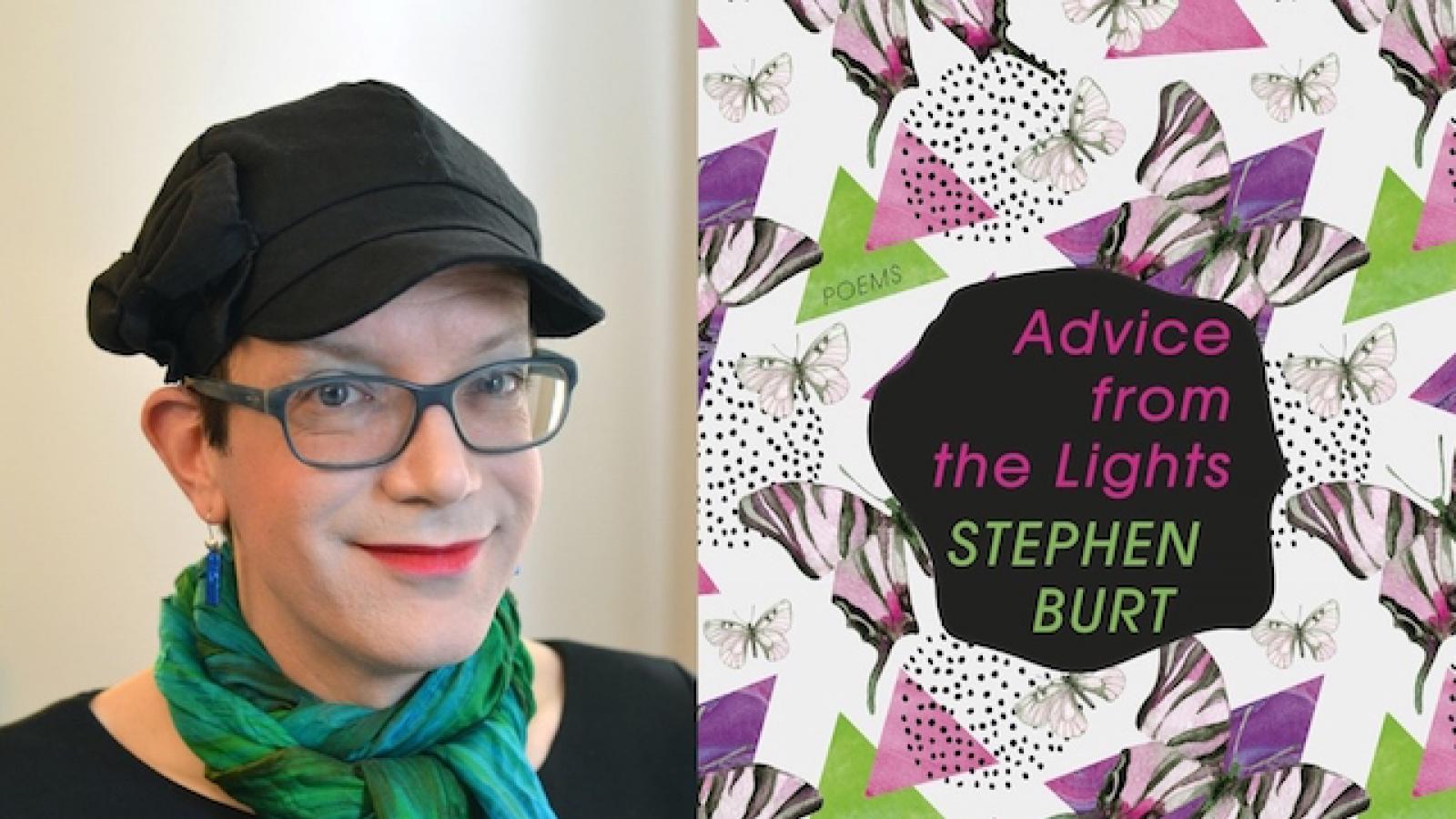 diptych of author photo for Stephanie Burt and cover of her poetry collection