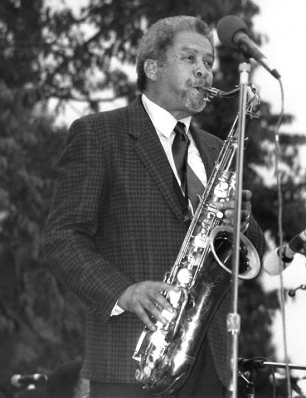 Man playing saxophone.